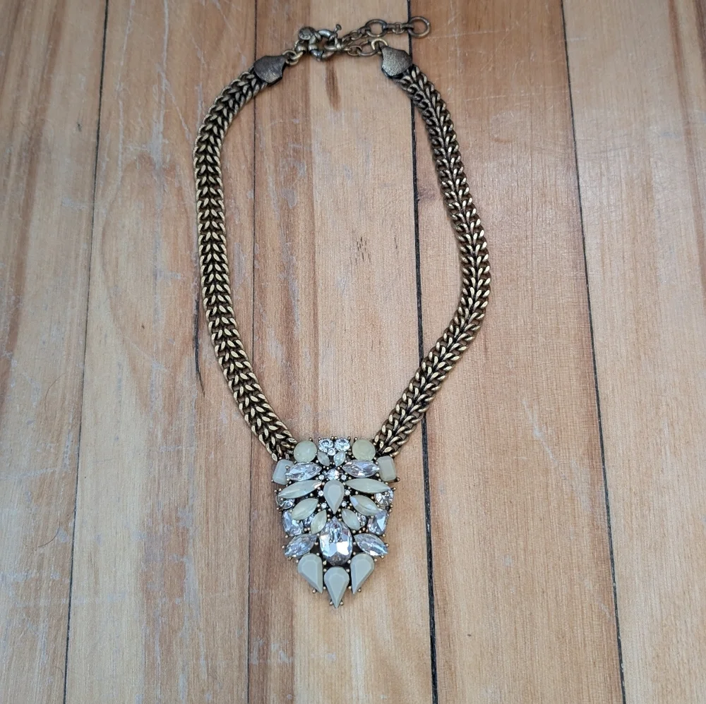 Elegant Gold and Silver Statement Necklace - Picture 1 of 4